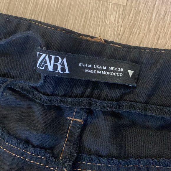 Zara Black Wide Leg Pants - Picture 4 of 6